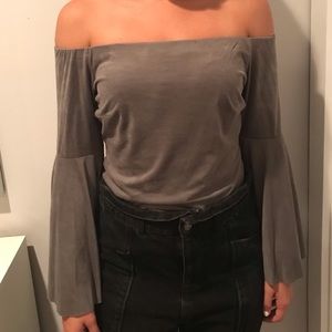 Velvet off the shoulder top!